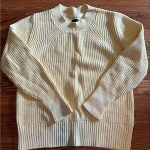 GAP Women’s Butter Yellow Ribbed Knit Sweater